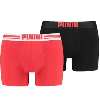 Produktfoto för Puma Kalsonger 2P Everyday Placed Logo Boxer Svart/Röd bomull Medium Herr