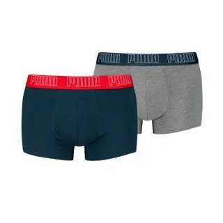 Produktfoto för Puma Kalsonger 2P Men Everyday Trunks Marin/Grå bomull Medium Herr