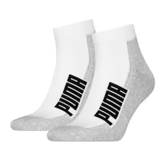 Produktfoto för Puma Strumpor 2P BWT Cushioned Quarter Sock Vit Strl 35/38