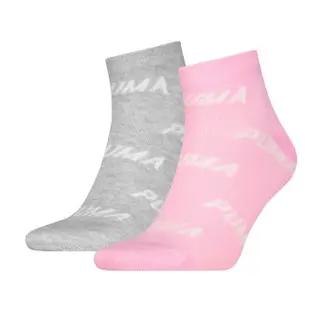 Produktfoto för Puma Strumpor 2P BWT Quarter Sock Rosa/Grå Strl 35/38