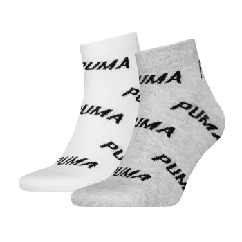 Alternativ bild 0 för Puma Strumpor 2P BWT Quarter Sock Vit/Grå Strl 43/46