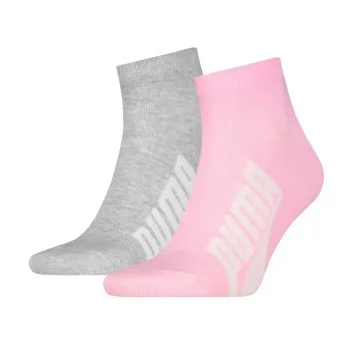Alternativ bild 0 för Puma Strumpor 2P Lifestyle Quarter Sock Rosa/Grå Strl 39/42