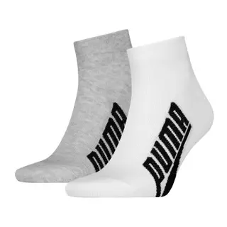 Produktfoto för Puma Strumpor 2P Lifestyle Quarter Sock Vit/Grå Strl 43/46