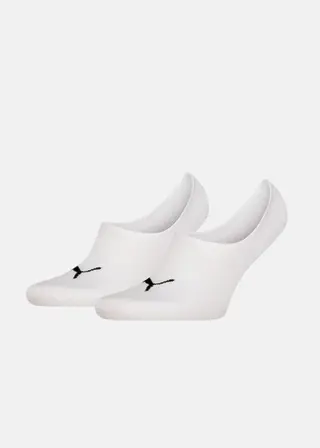 Produktfoto för Puma Strumpor 2P Unisex Footie High Cut Socks Vit Strl 39/42