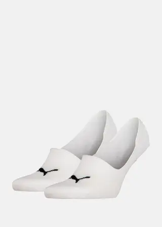 Produktfoto för Puma Strumpor 2P Unisex Mid Cut Footie Socks Vit Strl 43/46