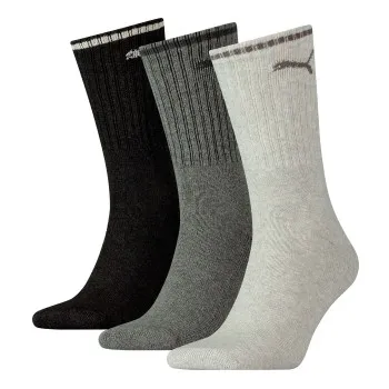 Alternativ bild 0 för Puma Strumpor 3P Crew Sock Stripe Svart/Grå Strl 43/46