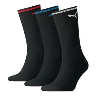 Produktfoto för Puma Strumpor 3P Crew Sock Stripe Svart Strl 47/49