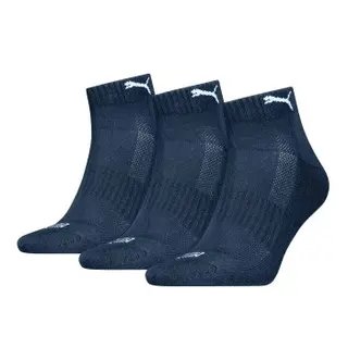 Produktfoto för Puma Strumpor 3P Cushioned Quarter Sock Marin Strl 35/38