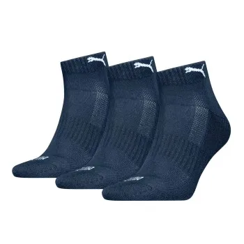 Alternativ bild 0 för Puma Strumpor 3P Cushioned Quarter Sock Marin Strl 35/38