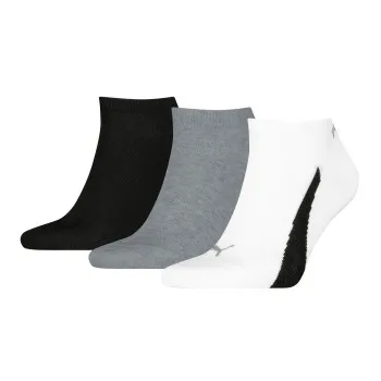 Alternativ bild 0 för Puma Strumpor 3P Lifestyle Sneaker Socks Vit/Grå Strl 43/46