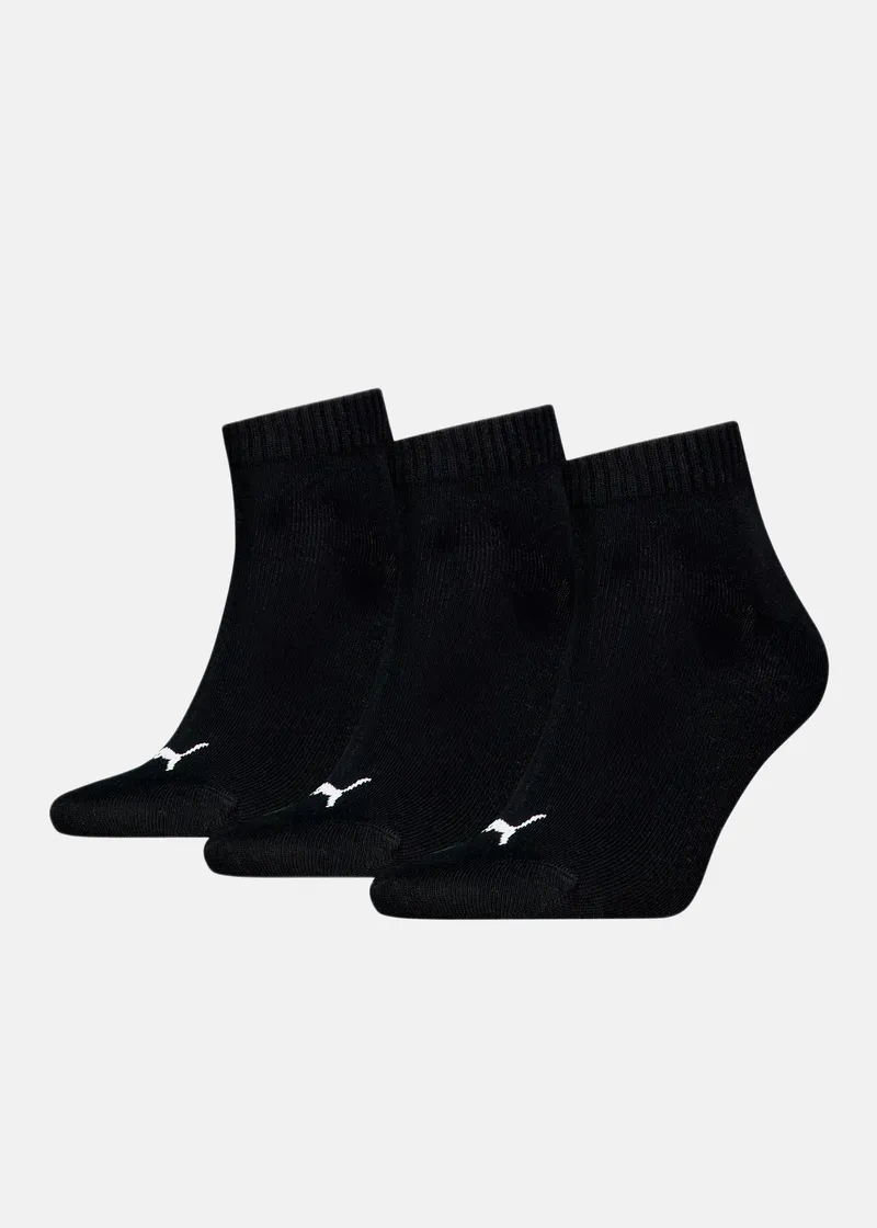Bild 1 för Puma Strumpor 3P Quarter Socks Svart Strl 43/46