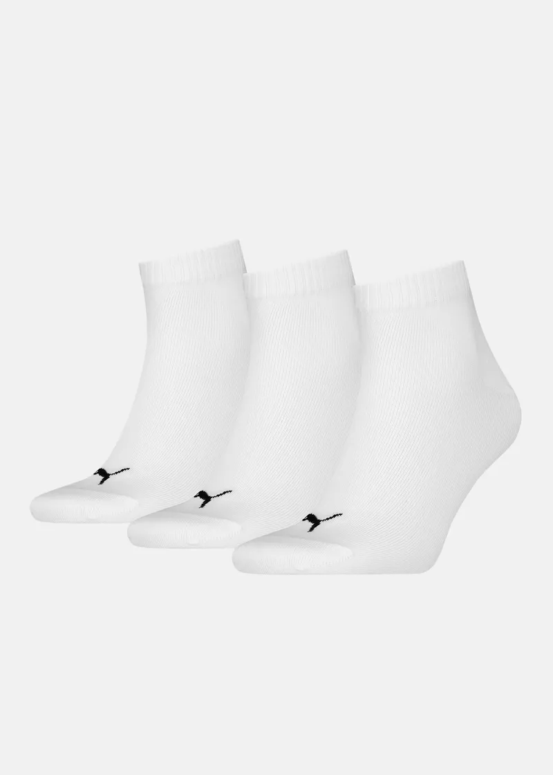Bild 2 för Puma Strumpor 3P Quarter Socks Vit Strl 39/42