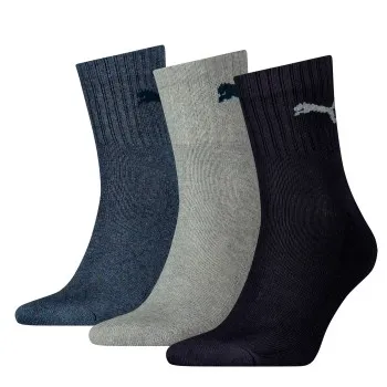 Alternativ bild 0 för Puma Strumpor 3P Short Crew Unisex Socks Marin/Grå Strl 47/49