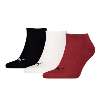 Alternativ bild 0 för Puma Strumpor 3P Sneaker Socks Svart/Vinröd Strl 47/49