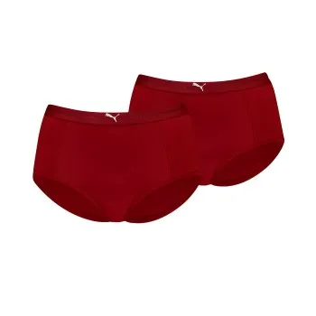 Alternativ bild 0 för Puma Trosor 2P High Waist Hipster Mörkröd polyamid Small Dam