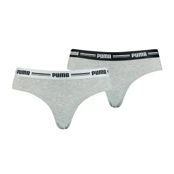 Alternativ bild 0 för Puma Trosor 2P Logo Waistband Brazilian Grå X-Small Dam