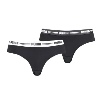 Alternativ bild 0 för Puma Trosor 2P Logo Waistband Brazilian Svart Medium Dam