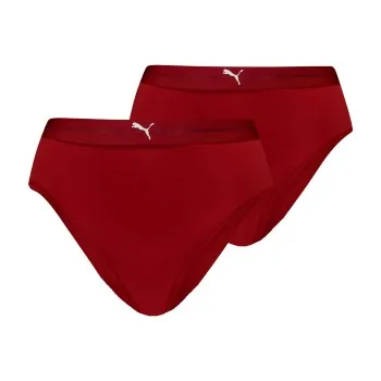 Alternativ bild 0 för Puma Trosor 2P Women High Waist Brazilian Briefs Mörkröd polyamid X-Small Dam
