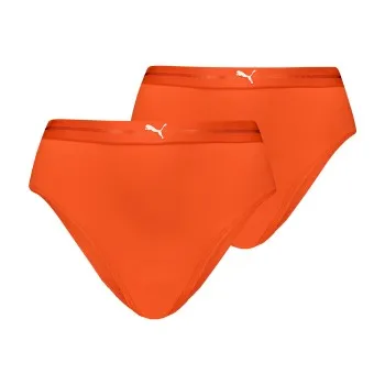 Alternativ bild 0 för Puma Trosor 2P Women High Waist Brazilian Briefs Orange polyamid X-Small Dam