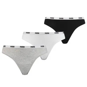 Alternativ bild 0 för Puma Trosor 3P Iconic String Svart/Grå bomull X-Large Dam