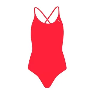 Produktfoto för Puma V-Neck Padded Swimsuit Röd Small Dam