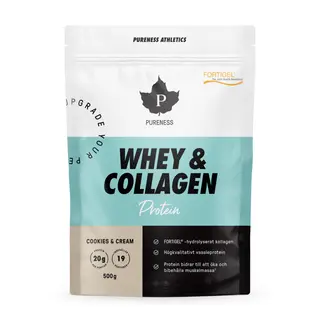 Produktfoto för Pureness Athletics Whey & Collagen Cookies & Cream - 500 g