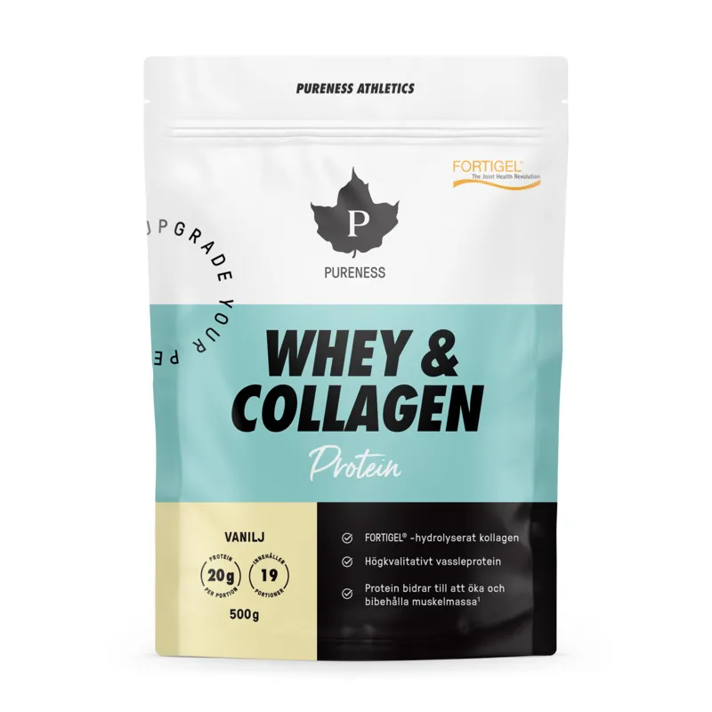 Bild 1 för Pureness Athletics Whey & Collagen Vanilj - 500 g