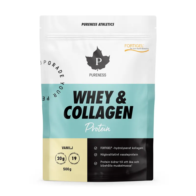 Bild 2 för Pureness Athletics Whey & Collagen Vanilj - 500 g