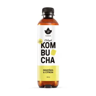 Produktfoto för Pureness Kombucha Ingefära & Citron EKO 400 ml