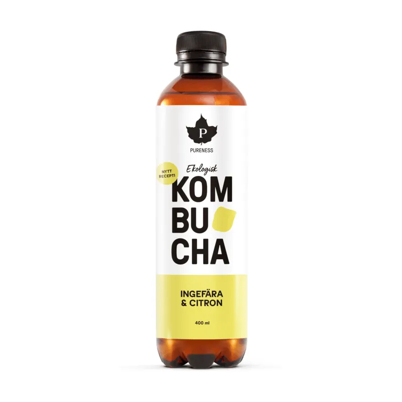 Bild 1 för Pureness Kombucha Ingefära & Citron EKO 400 ml
