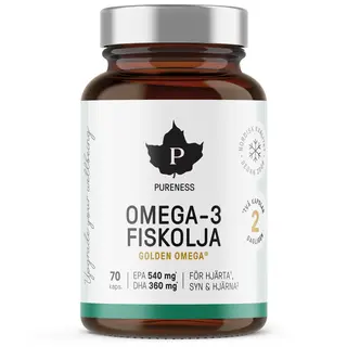 Produktfoto för Pureness Omega-3 Fiskolja 70 kapslar