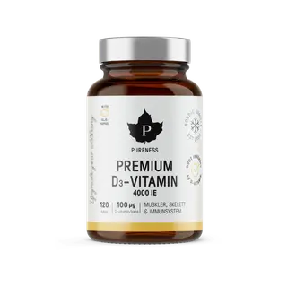 Produktfoto för Pureness Premium D-vitamin 120 kapslar