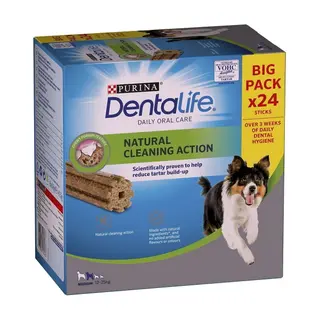 Produktfoto för Purina DentaLife Medium 12-25 kg Big Pack 24 st