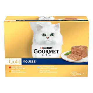 Produktfoto för Purina GOURMET Purina Gourmet Gold Mousse Menybox 12-pack