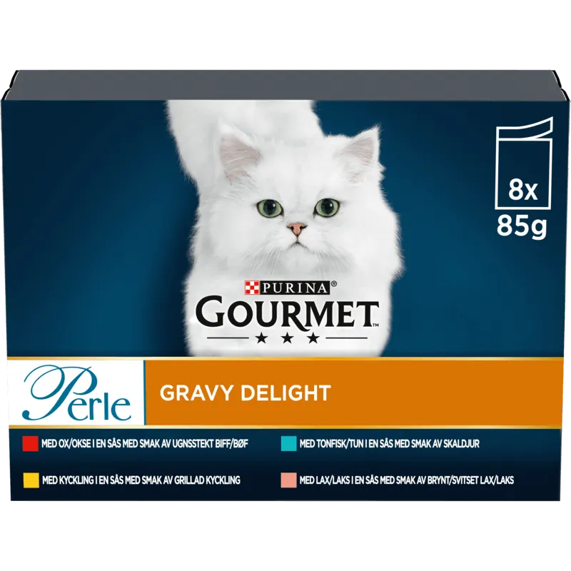 Bild 1 för Purina GOURMET Purina Gourmet Perle Gravy Delight Mix Selection 8 x 85 g