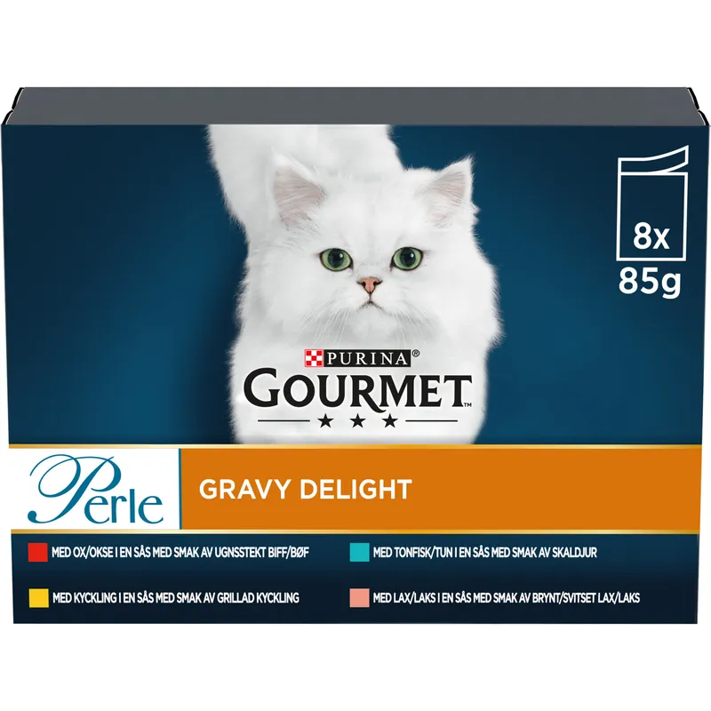 Bild 2 för Purina GOURMET Purina Gourmet Perle Gravy Delight Mix Selection 8 x 85 g