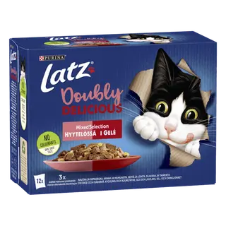 Produktfoto för Purina Latz As Good As It Looks Doubly Delicious Mixed Selection i géle 12 x 85