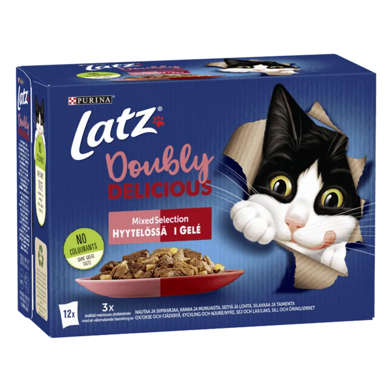 Bild 1 för Purina Latz As Good As It Looks Doubly Delicious Mixed Selection i géle 12 x 85