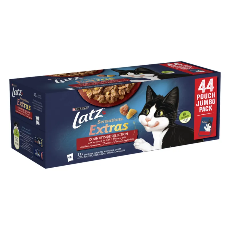 Bild 2 för Purina Latz Sensations Extras Countryside Selection i géle 44 x 85 g