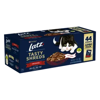 Produktfoto för Purina Latz Tasty Shreds Farm Selection 44 x 80 g