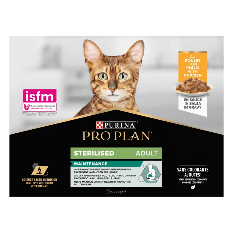 Bild 1 för Purina Pro Plan Adult Sterilised Maintenance med kyckling i sås 850 g