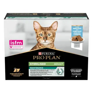 Produktfoto för Purina Pro Plan Adult Sterilised Maintenance Terrine med torsk 750 g