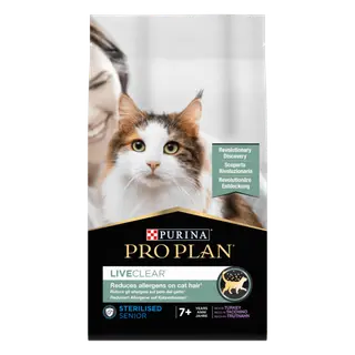 Produktfoto för Purina Pro Plan Liveclear Sterilised 7+ years Rikt på kalkon 1,4 kg