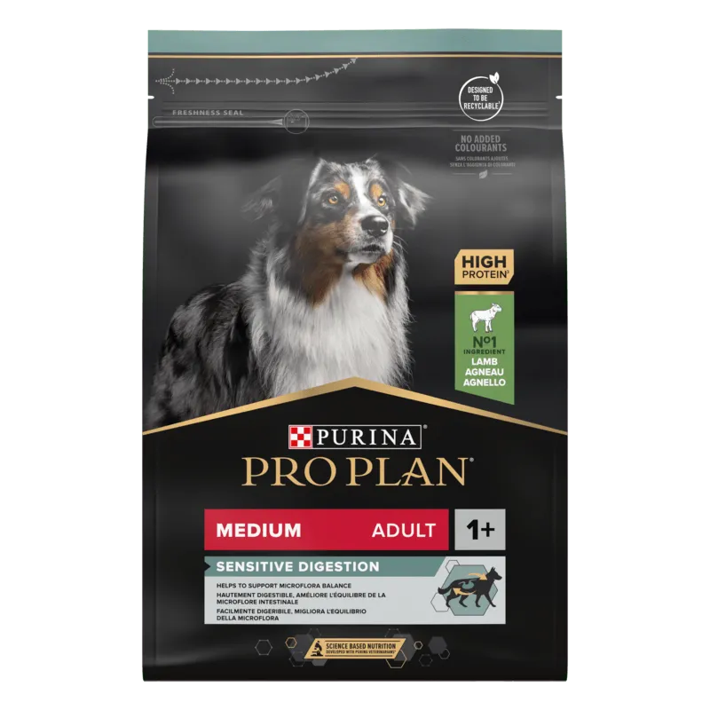 Bild 1 för Purina Pro Plan Medium Adult Dog Sensitive Digestion Rikt på Lamm 3 kg