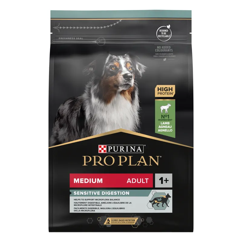 Bild 2 för Purina Pro Plan Medium Adult Dog Sensitive Digestion Rikt på Lamm 3 kg