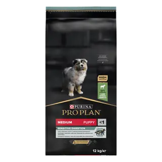 Produktfoto för Purina Pro Plan Medium Puppy Sensitive Digestion Rikt på Lamm 12 kg