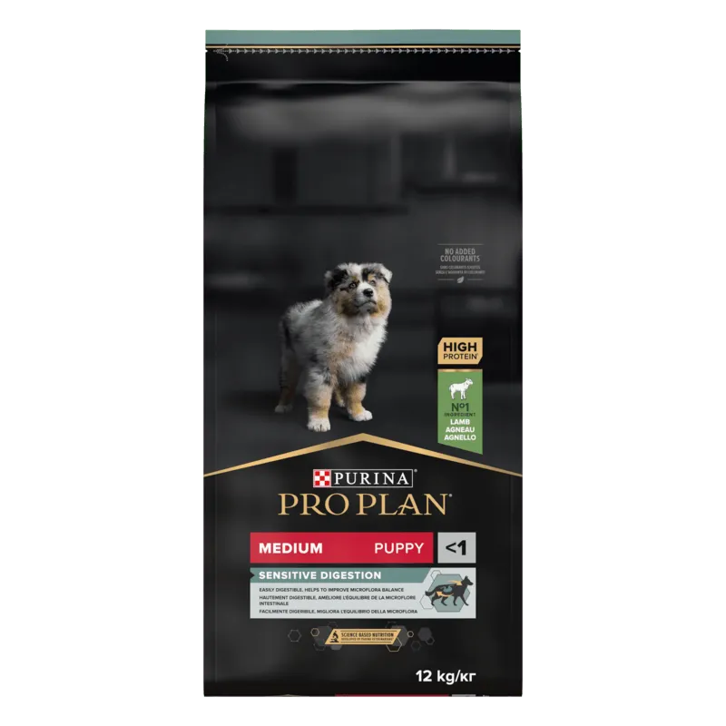 Bild 1 för Purina Pro Plan Medium Puppy Sensitive Digestion Rikt på Lamm 12 kg