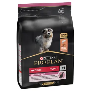Produktfoto för Purina Pro Plan Medium Puppy Sensitive Skin Rikt på lax 3 kg
