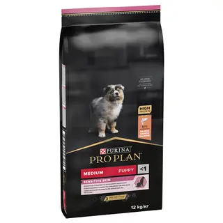 Produktfoto för Purina Pro Plan Medium Puppy Sensitive Skin, Vuxen, Maxi (26 - 44 kg), Lax, 12 kg
