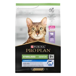 Produktfoto för Purina Pro Plan Sterilised Senior 7+ Longevis Rik på kalkon 3 kg